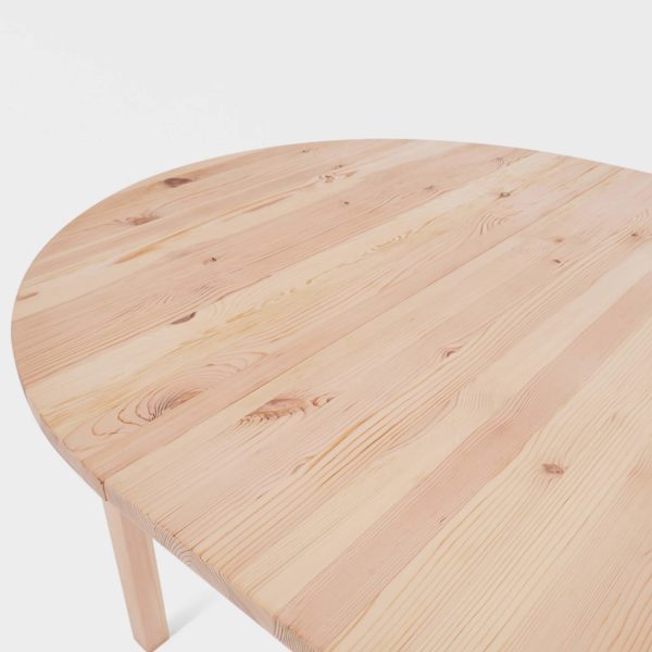 Rundt Vintage Spisebord i Furu | Ileggsplate - Bilde 15