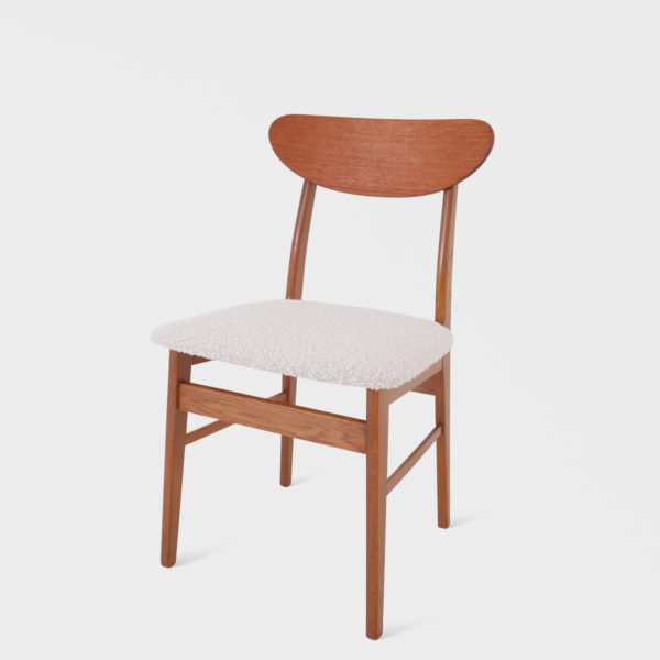 Vintage Spisestuestoler | Nyomtrukket i lys boucle - Bilde 4