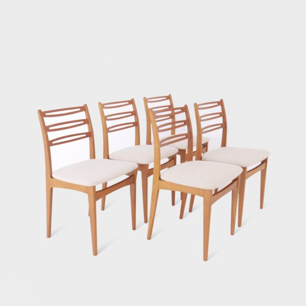 “Jan” Spisestuestoler Designet av Fredrik Kayser for Viken Møbelfabrikk | Nyomtrukket