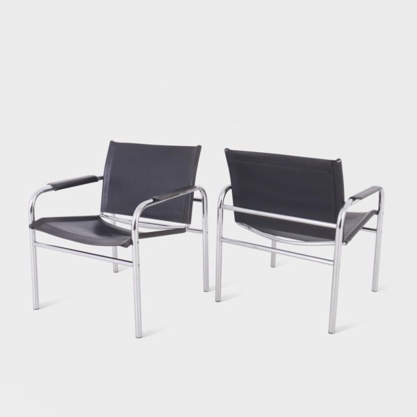 “Klinte” Lenestoler av Tord Bjørklund for Ikea | Sort Skinn