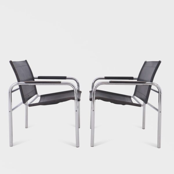 “Klinte” Lenestoler av Tord Bjørklund for Ikea | Sort Skinn - Bilde 4