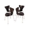 4 stk "Syveren3107" Stol av Arne Jacobsen for Fritz Hansen | Sort