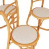 3 stk Unike Vintage Spisestuestoler | Bambus & Boucle - Image 2