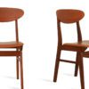 Retro Spisestuestoler Cognac-Farget Skai | Teak, 5 stk - Image 2