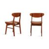 Retro Spisestuestoler Cognac-Farget Skai | Teak, 5 stk - Image 6