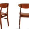 Retro Spisestuestoler Cognac-Farget Skai | Teak, 5 stk - Image 7