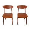 Retro Spisestuestoler Cognac-Farget Skai | Teak, 5 stk - Image 9