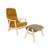 Retro Lenestol med Vipp og Skammel | Boucle - Image 2