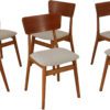 6 stk, Retro Spisestuestoler fra Nesttun Møbelfabrikk i Teak & Bøk | Nyomtrukket - Image 4