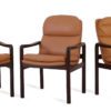 4 stk, Danske Armstoler i Cognac-farget Skinn fra Dyrlund - Image 3