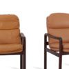 4 stk, Danske Armstoler i Cognac-farget Skinn fra Dyrlund - Image 5