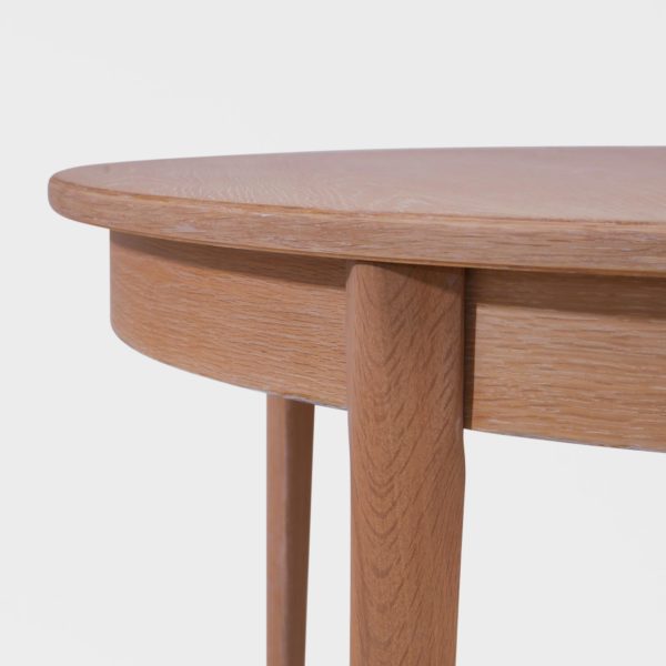 Rundt Vintage Spisebord i Eik med 2 Ileggsplater | 207 cm - Image 6