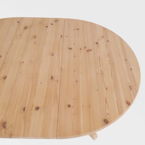 Rundt Spisebord Furu | Ileggsplate - Image 8